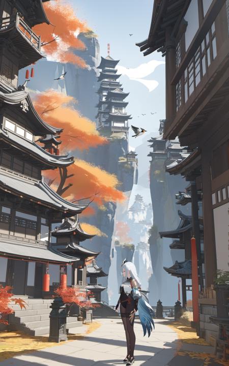 29170509-89934121-(masterpiece),(best quality),artist void0,1girl,bird,shenhe (genshin impact),solo,architecture,scenery,long hair,white hair,east.png